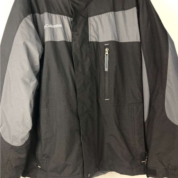 Columbia Interchange Fleece Lined Black & Gray Winter Jacket Mens Medium - Picture 4 of 15